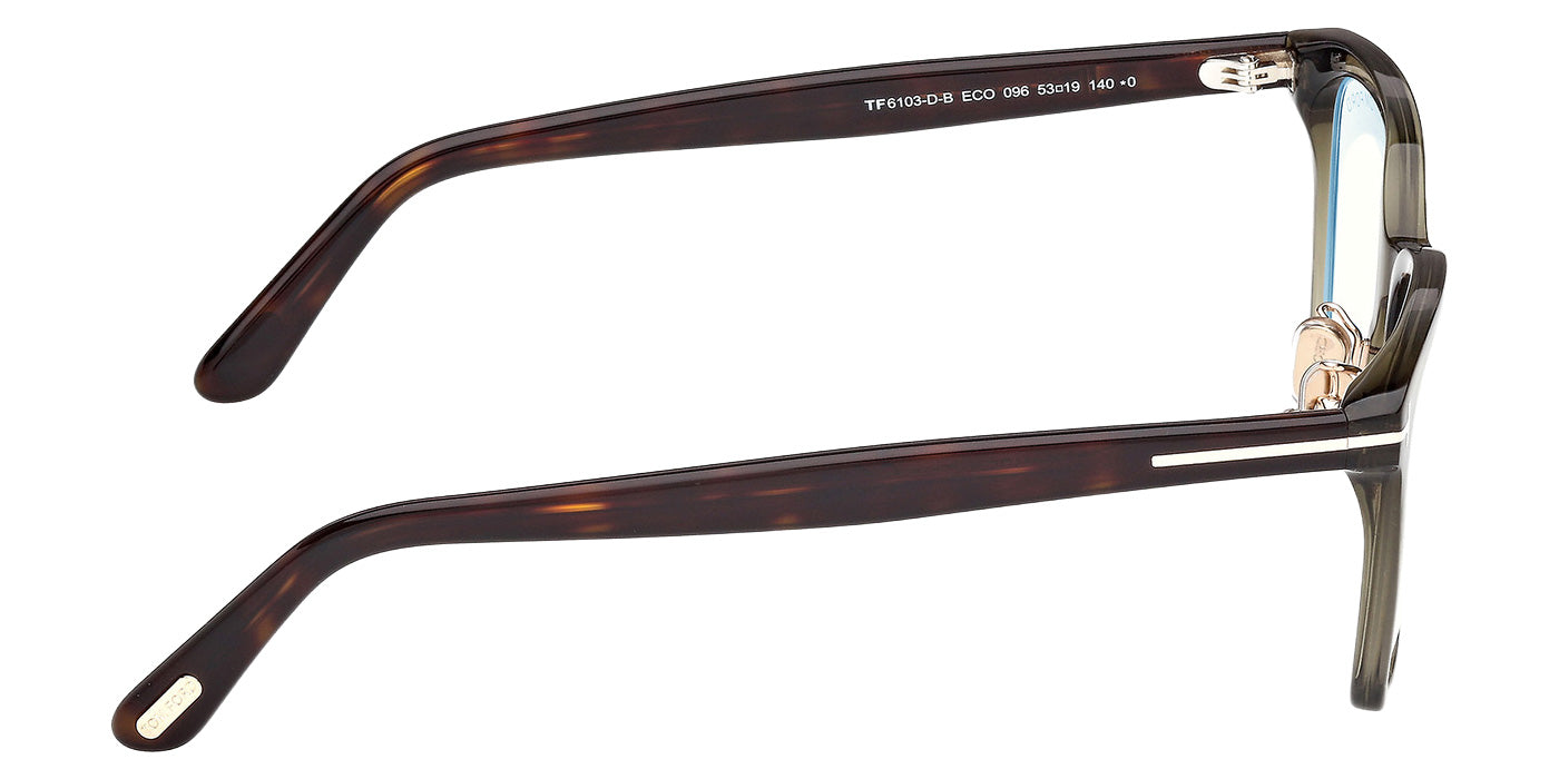 Tom Ford FT6103-D-B 096 53 - Shiny Dark Green / Blue Filter #id:ft6103db096_s:104130