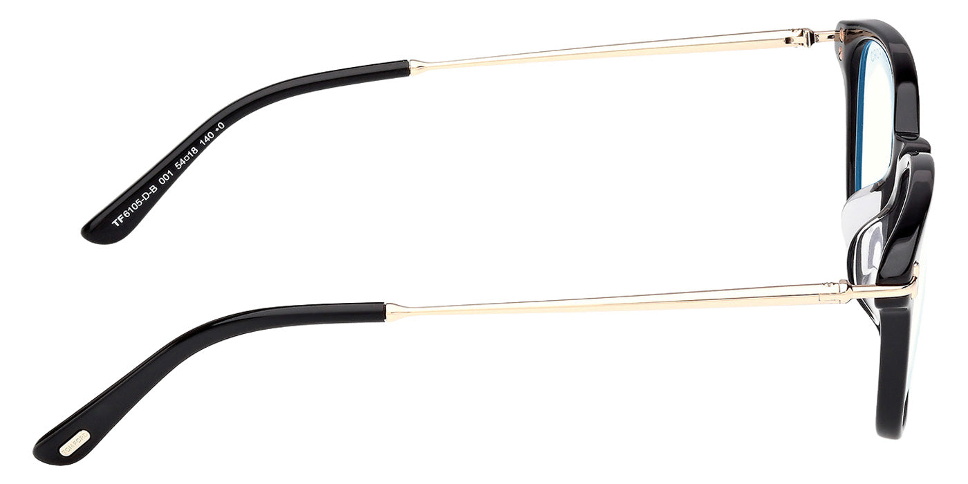 Tom Ford FT6105-D-B 001 54 - Shiny Black / Blue Filter #id:ft6105db001_s:100130