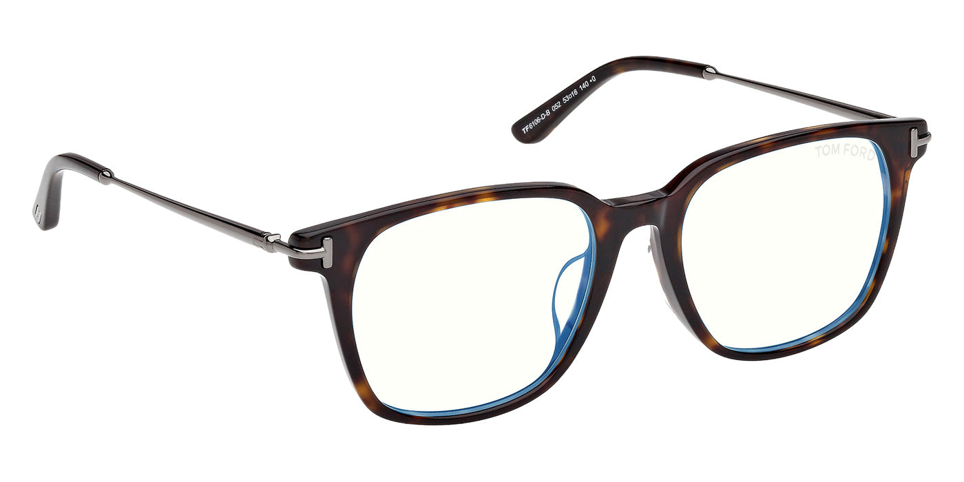 Tom Ford FT6106-D-B 052 53 - Dark Havana / Blue Filter #id:ft6106db052_s:102135