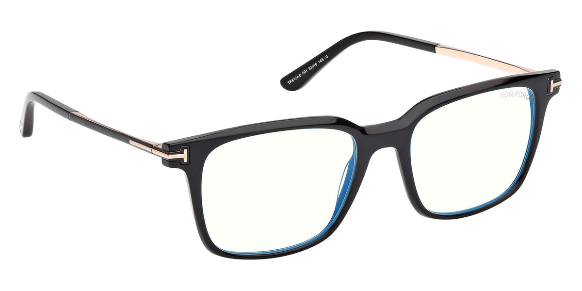 Tom Ford FT6124-B 001 53 - Shiny Black / Blue Filter #id:ft6124b001_s:100135