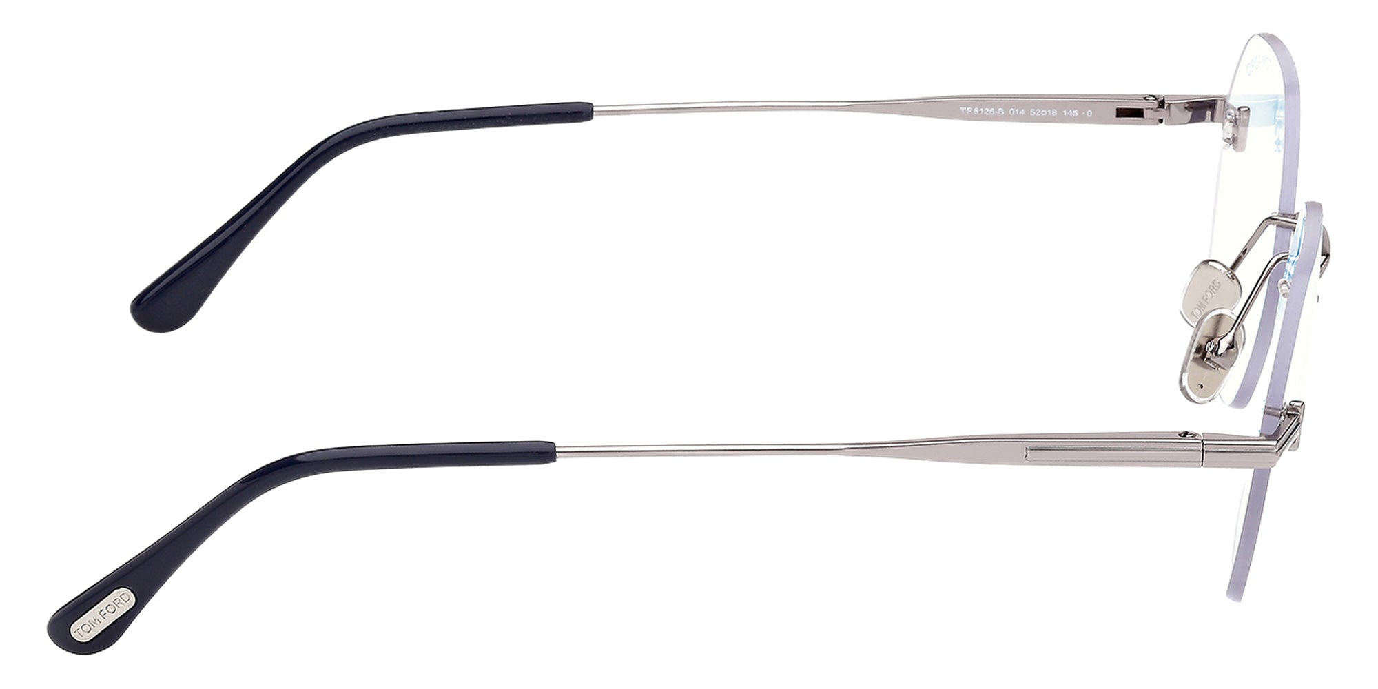 Tom Ford FT6126-B 014 52 - Shiny Light Ruthenium / Blue Filter 014 #id:ft6126b014_s:102130