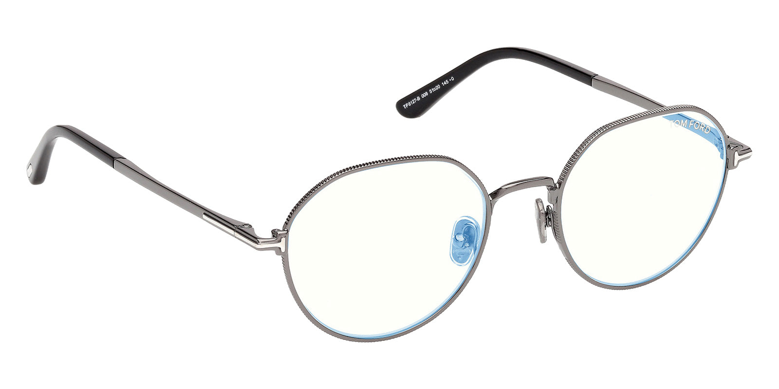 Tom Ford FT6127-B 008 51 - Shiny Gunmetal / Blue Filter #id:ft6127b008_s:100135