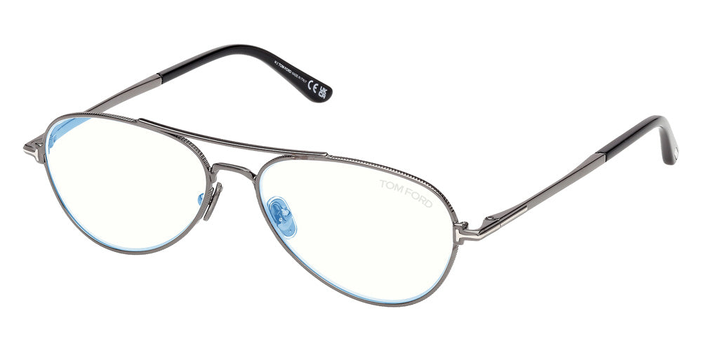 Tom Ford FT6128-B 008 56 - Shiny Gunmetal / Blue Filter #id:ft6128b008_s:100105