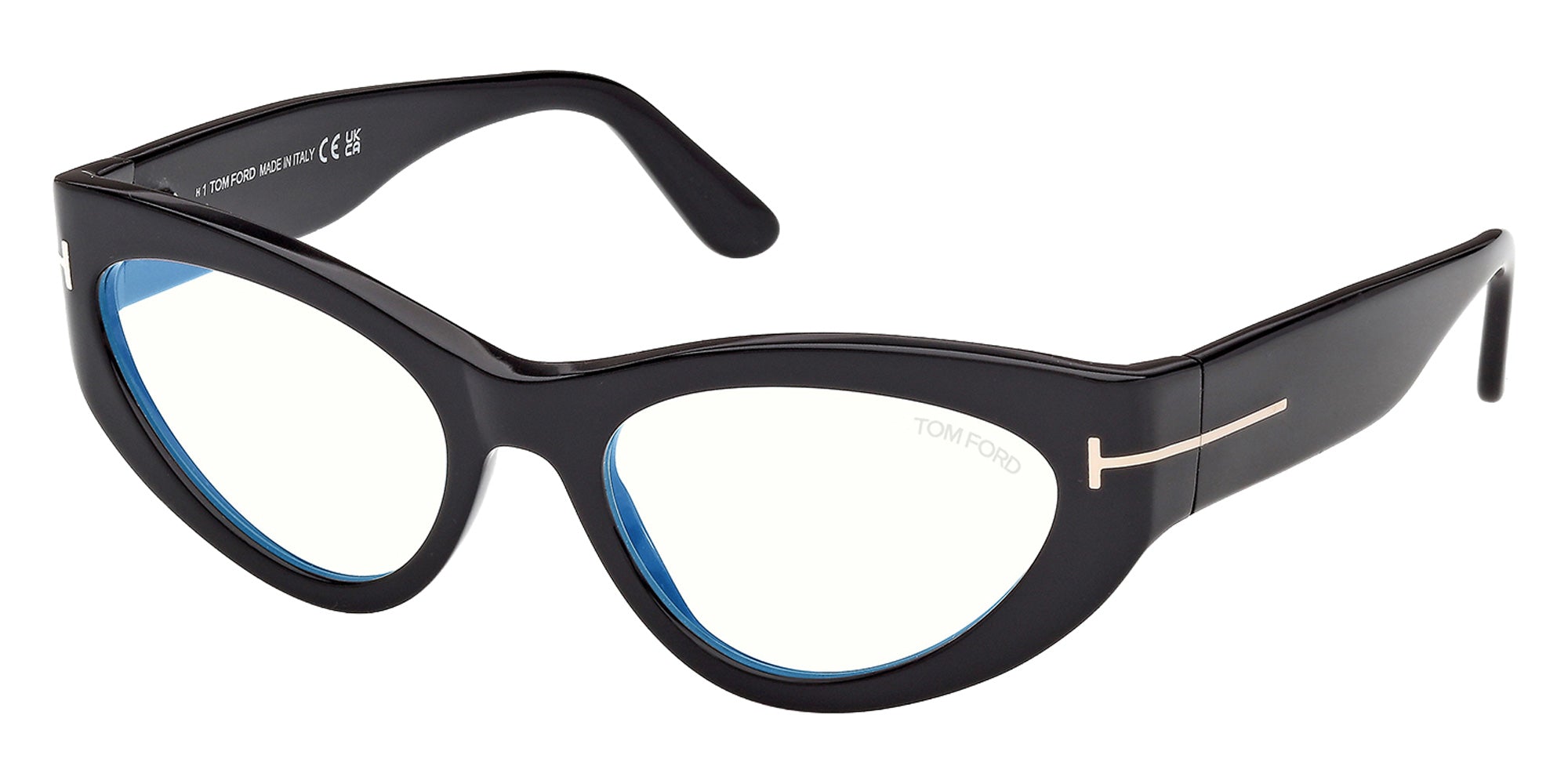 Tom Ford FT6134-B 001 55 - Shiny Black / Blue Filter 001 #id:ft6134b001_s:100105