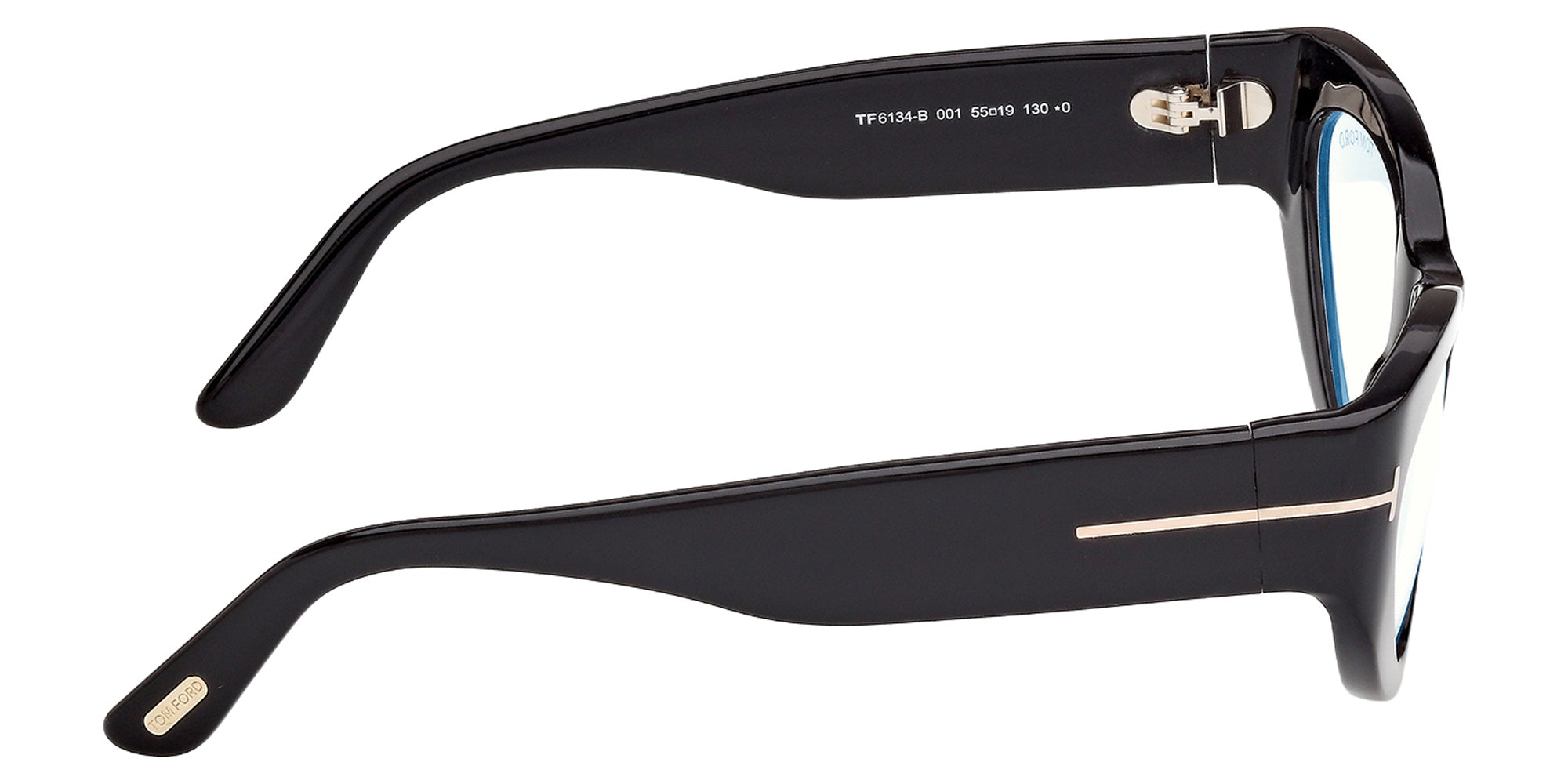 Tom Ford FT6134-B 001 55 - Shiny Black / Blue Filter 001 #id:ft6134b001_s:100130