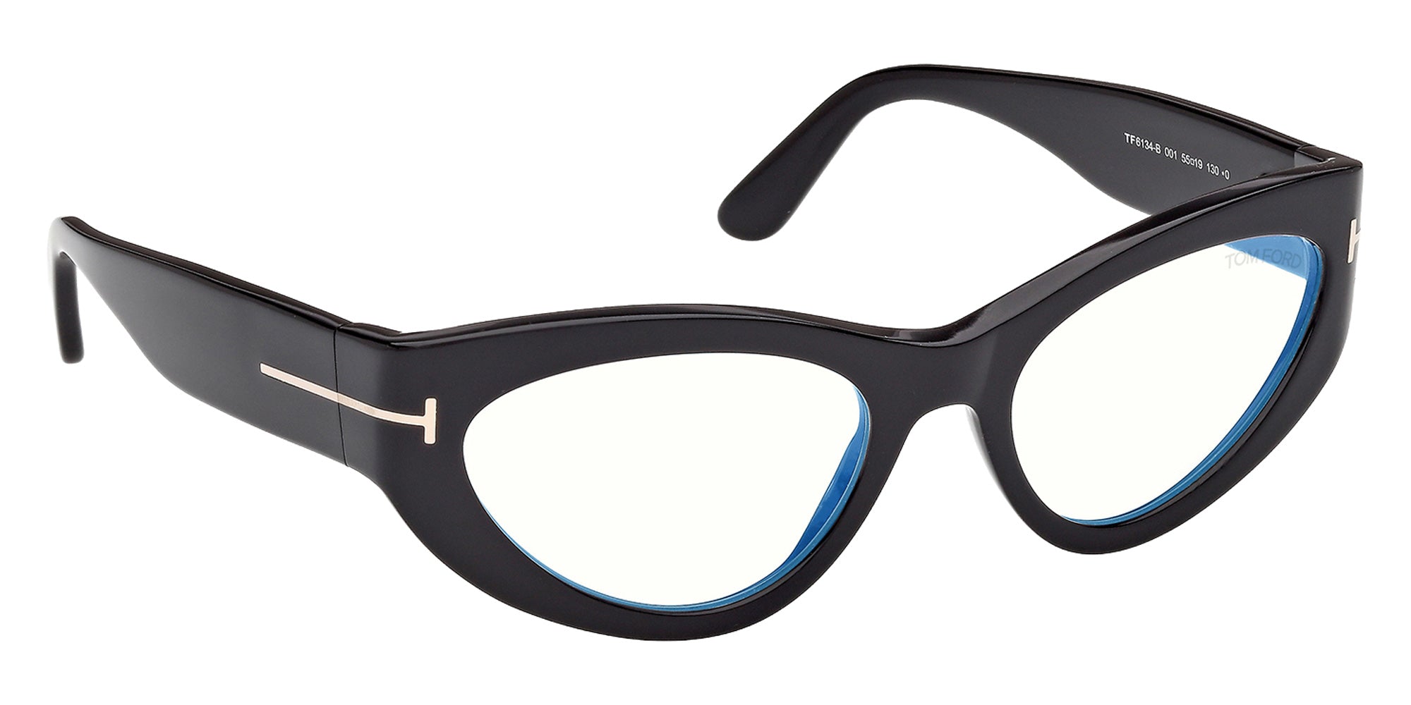 Tom Ford FT6134-B 001 55 - Shiny Black / Blue Filter 001 #id:ft6134b001_s:100135