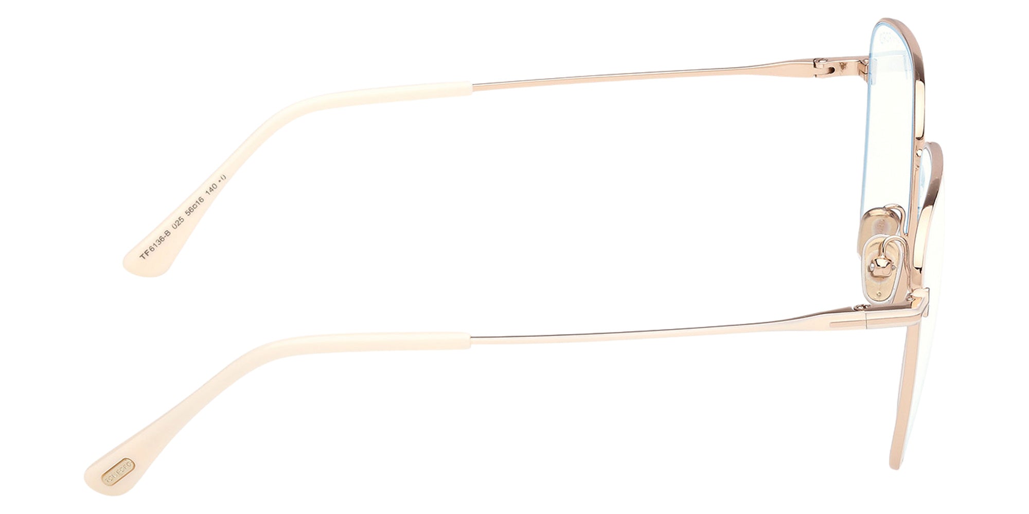Tom Ford FT6136-B 025 56 - Shiny Ivory / Blue Filter 025 #id:ft6136b025_s:104130
