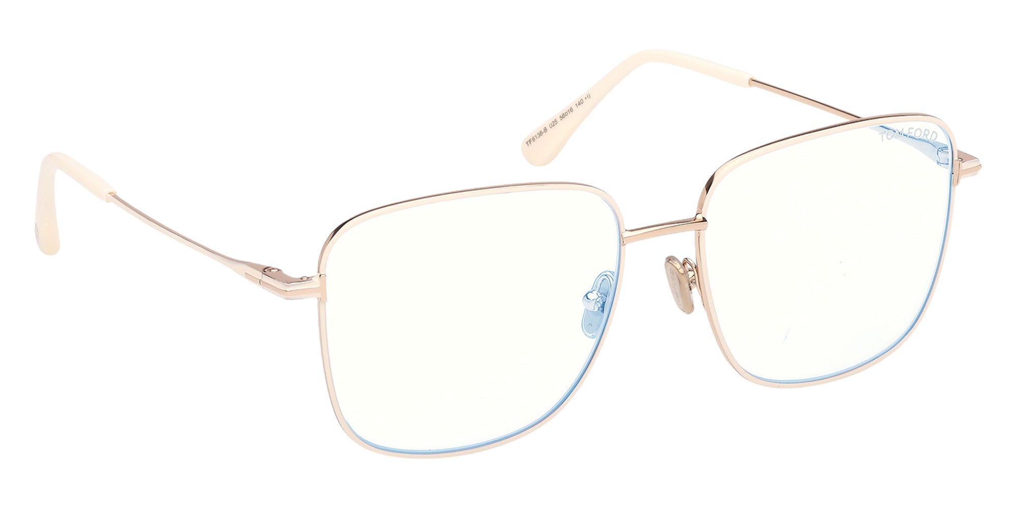 Tom Ford FT6136-B 025 56 - Shiny Ivory / Blue Filter 025 #id:ft6136b025_s:104135