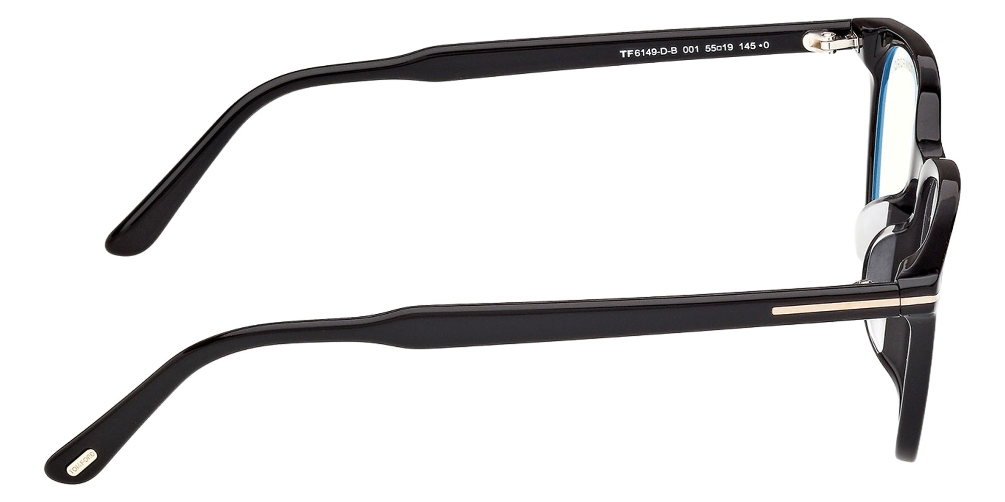 Tom Ford FT6149-D-B 001 55 - Shiny Black / Blue Filter 001 #id:ft6149db001_s:100130