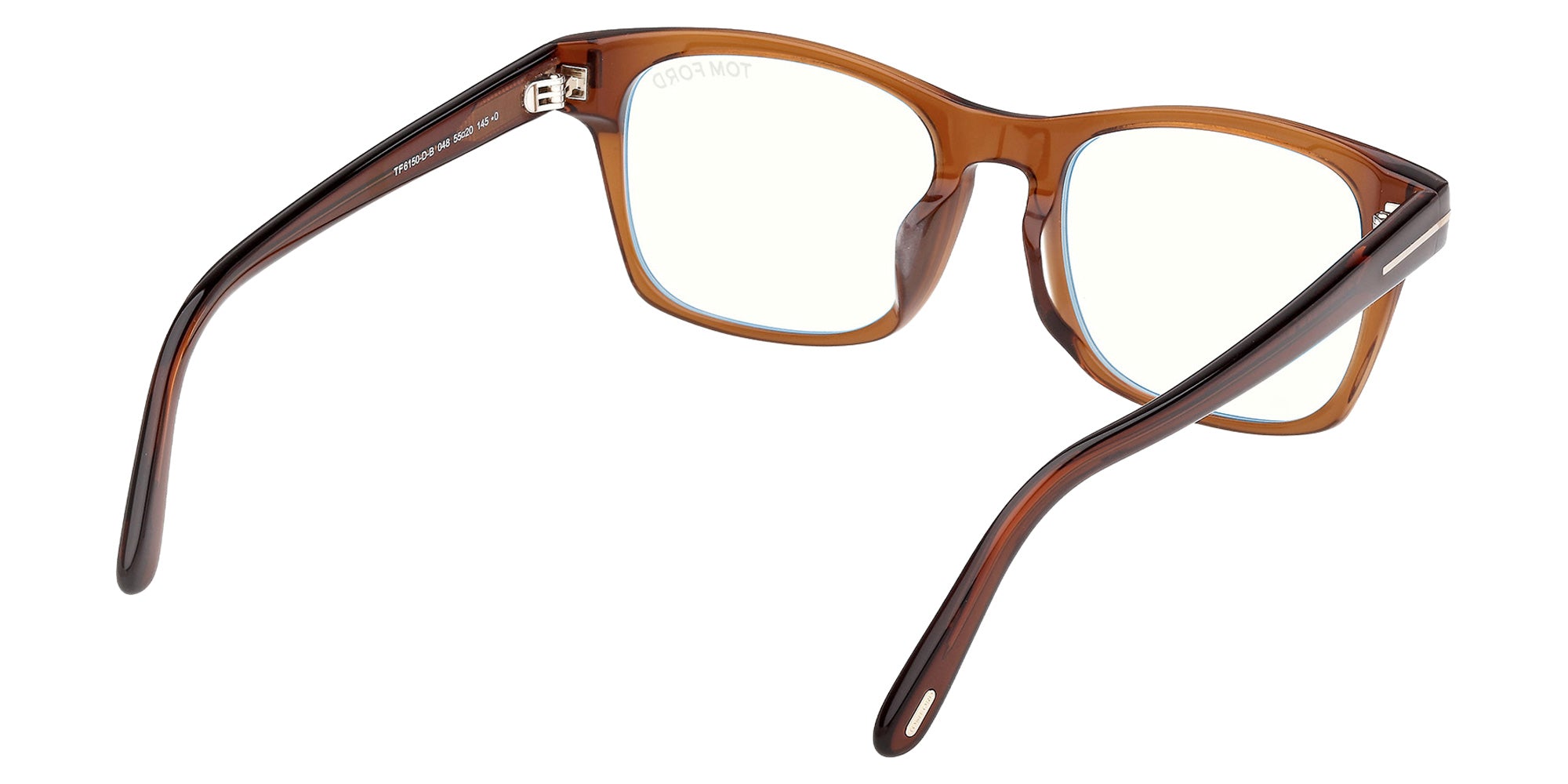 Tom Ford FT6150-D-B 048 55 - Shiny Dark Brown / Blue Filter 048 #id:ft6150db048_s:104125