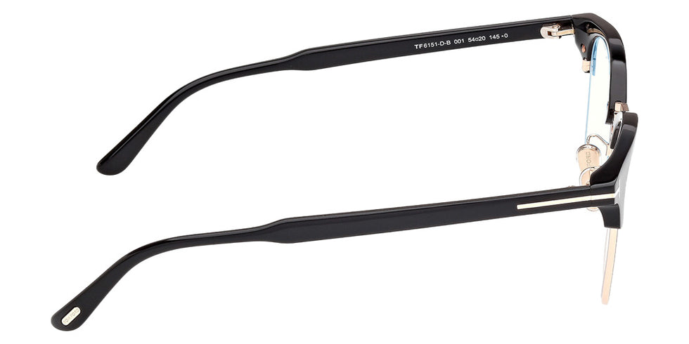 Tom Ford FT6151-D-B 001 54 - Shiny Black / Blue Filter #id:ft6151db001_s:100130