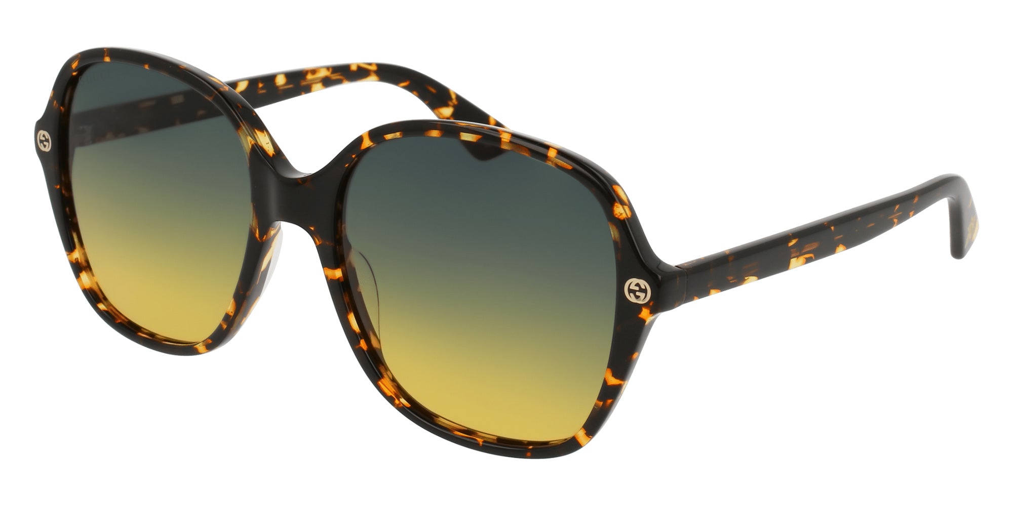 Gucci GG0092S 003 55 - Havana / Gray Multi Treatment #id:gg0092s003_s:102100