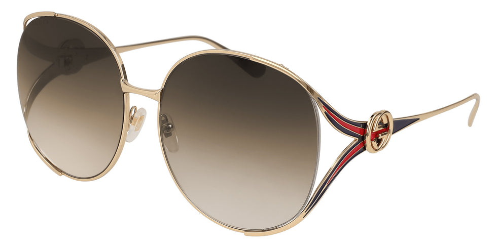 Gucci GG0225S 002 63 - Gold / Brown Gradient #id:gg0225s002_s:100100