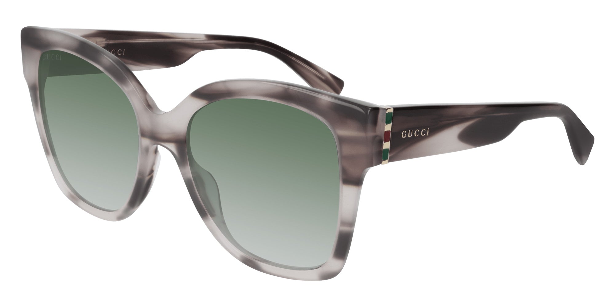 Gucci GG0459S 005 54 - Havana/Gold / Green Gradient #id:gg0459s005_s:100100