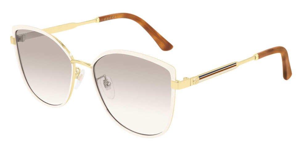 Gucci GG0589SK 003 57 - Ivory/Gold / Gray Gradient #id:gg0589sk003_s:102100