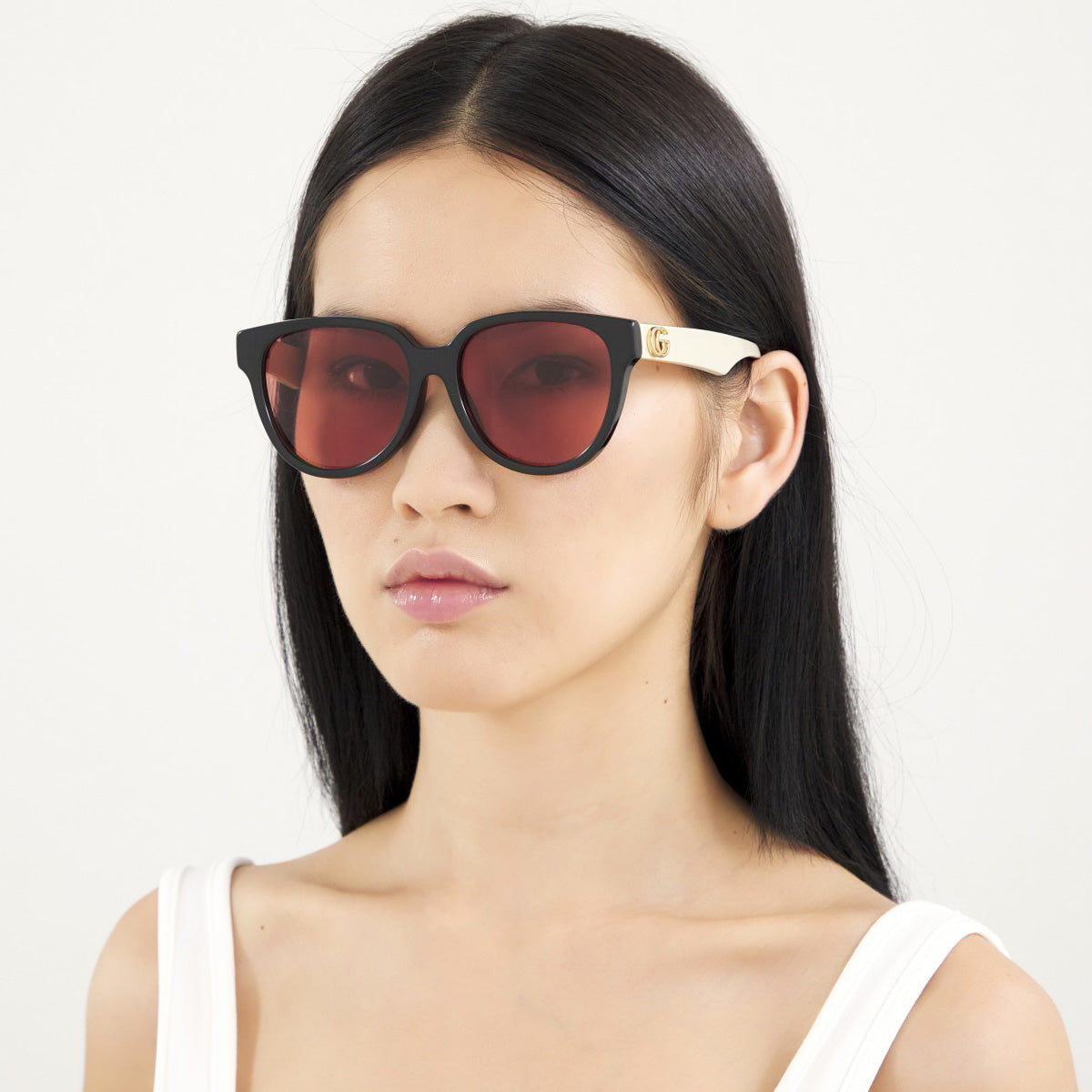 Gucci GG0960SA 004 55 - Black/White / Orange #id:gg0960sa004_s:102105