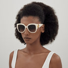 Gucci GG1407S 004 54 - Ivory / Brown Gradient #id:gg1407s004_s:102115