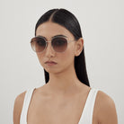 Gucci GG1416SK 002 59 - Silver / Brown #id:gg1416sk002_s:100115