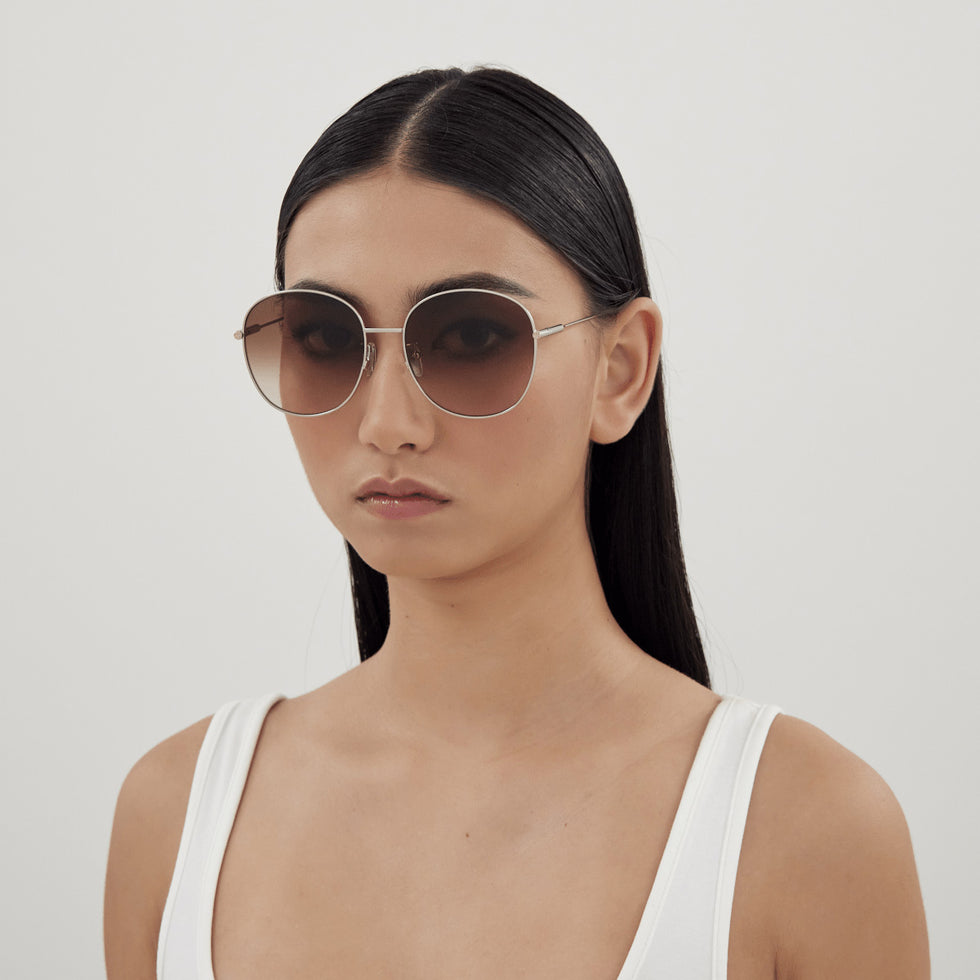 Gucci GG1416SK 002 59 - Silver / Brown #id:gg1416sk002_s:100115