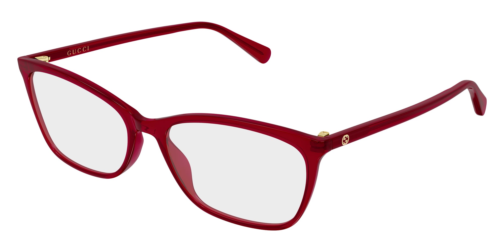 GUCCI バーガンディ度ありメガネ Gucci GG1930O Rectangle Eyeglasses | EyeOns.com