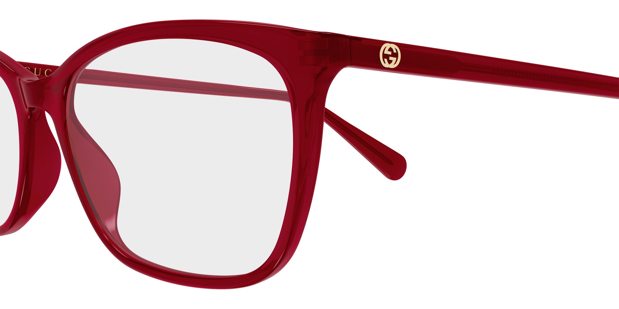 GUCCI バーガンディ度ありメガネ Gucci GG1930O Rectangle Eyeglasses | EyeOns.com