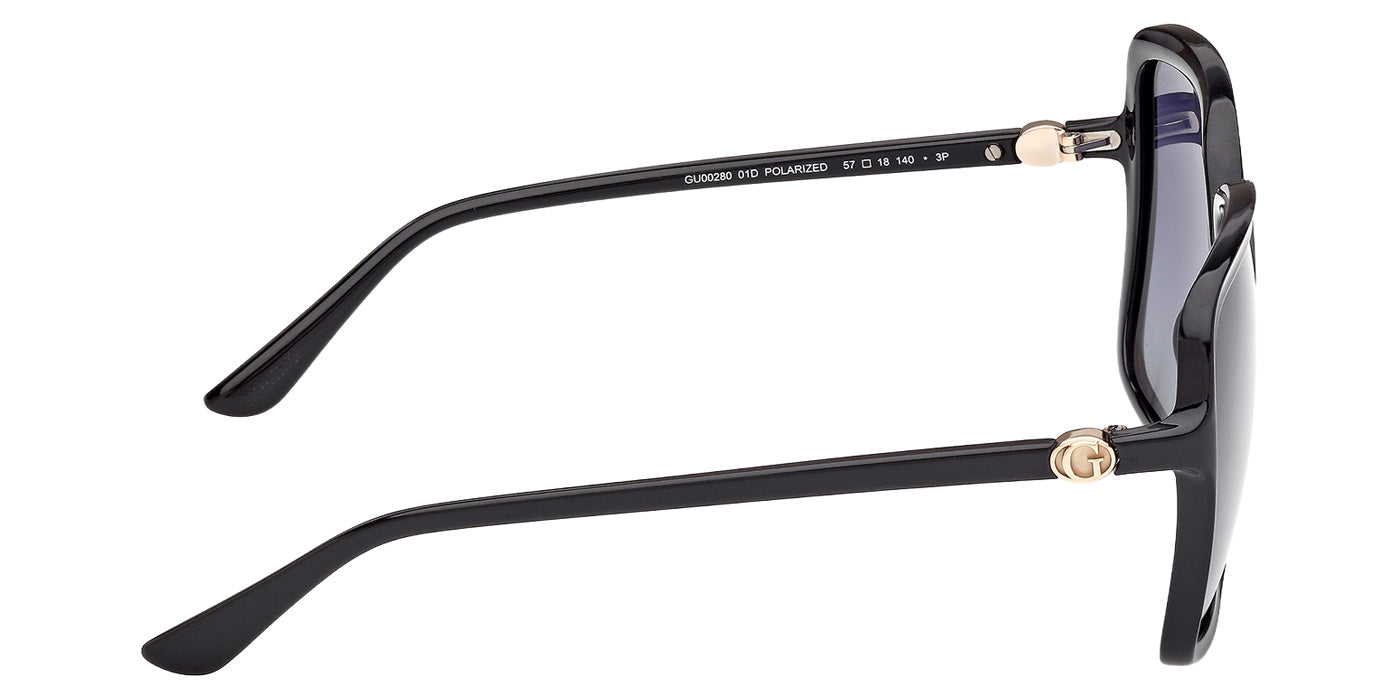 Guess GU00280 01D 57 - Shiny Black / Smoke Polarized #id:gu0028001d_s:100130