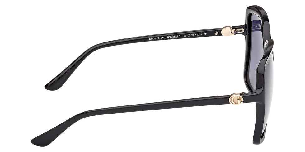 Guess GU00280 01D 57 - Shiny Black / Smoke Polarized #id:gu0028001d_s:100130