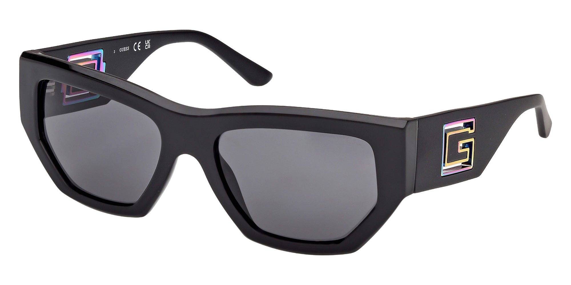 Guess GU00291 01A 54 - Shiny Black / Smoke 01A #id:gu0029101a_s:100105