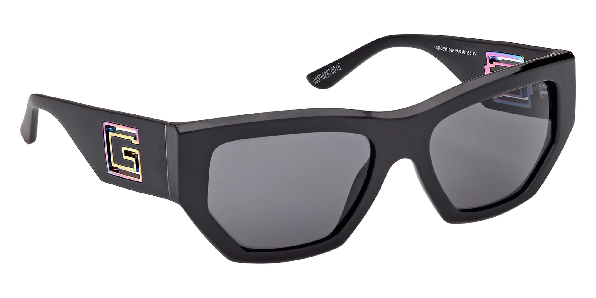 Guess GU00291 01A 54 - Shiny Black / Smoke 01A #id:gu0029101a_s:100135