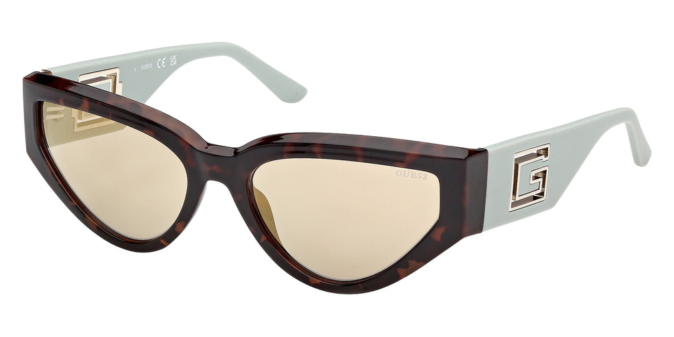 Guess GU00292 56Q 57 - Dark Havana / Green Mirrored 56Q #id:gu0029256q_s:104105