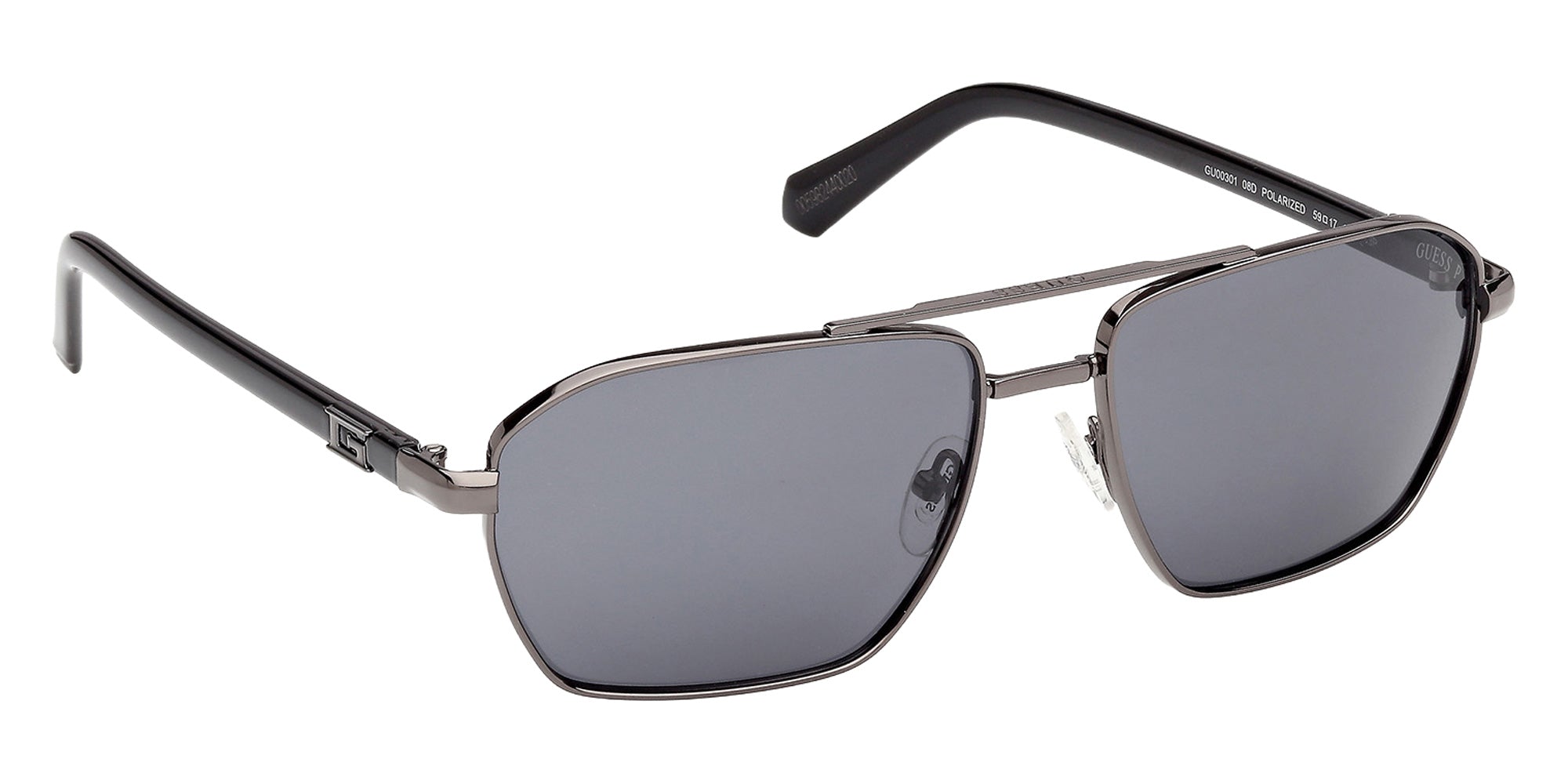 Guess GU00301 08D 59 - Shiny Gunmetal / Smoke Polarized 08D #id:gu0030108d_s:100135