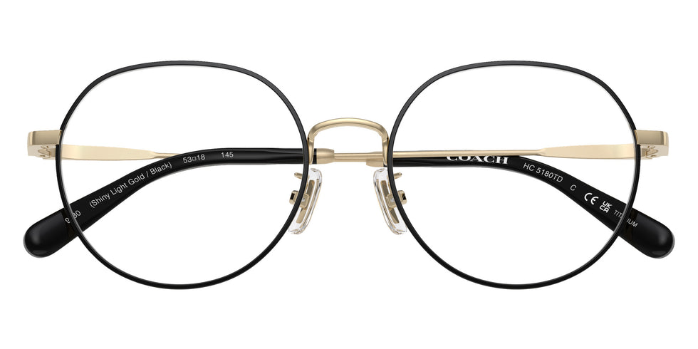 Coach HC5180TD 9430 53 - Shiny Light Gold/Black #id:hc5180td9430_s:104120