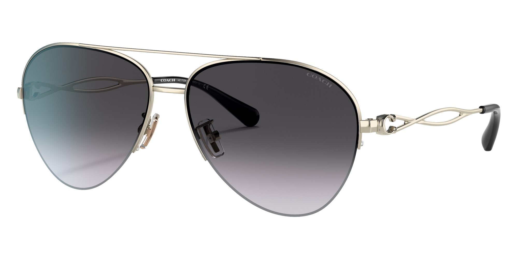 Coach HC7124 C3447 90058G 59 - Shiny Light Gold / Gray Gradient #id:hc712490058g_s:100105