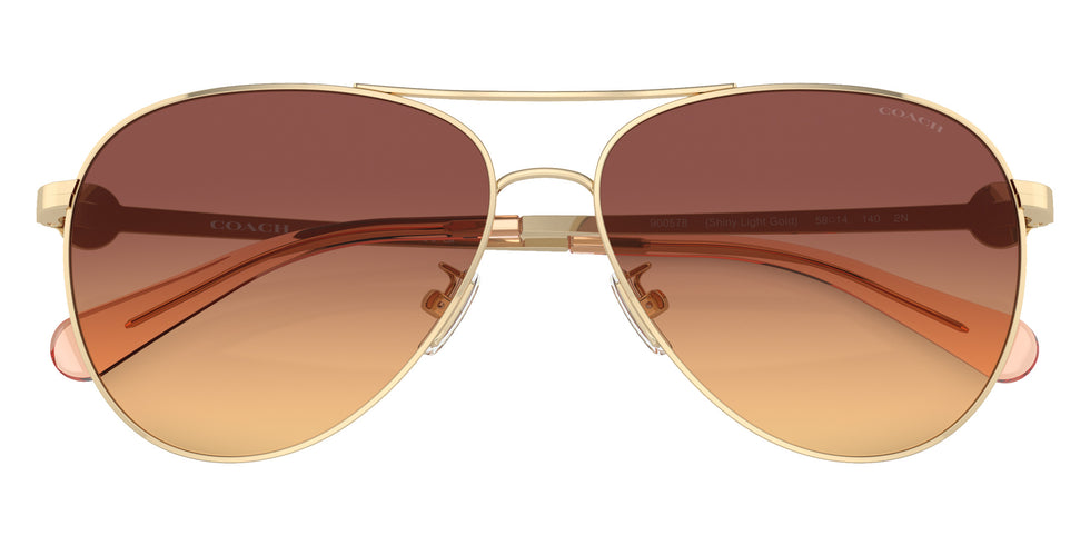 Coach HC7128 C6178 900578 58 - Shiny Light Gold / Maroon Canary #id:hc7128900578_s:100120
