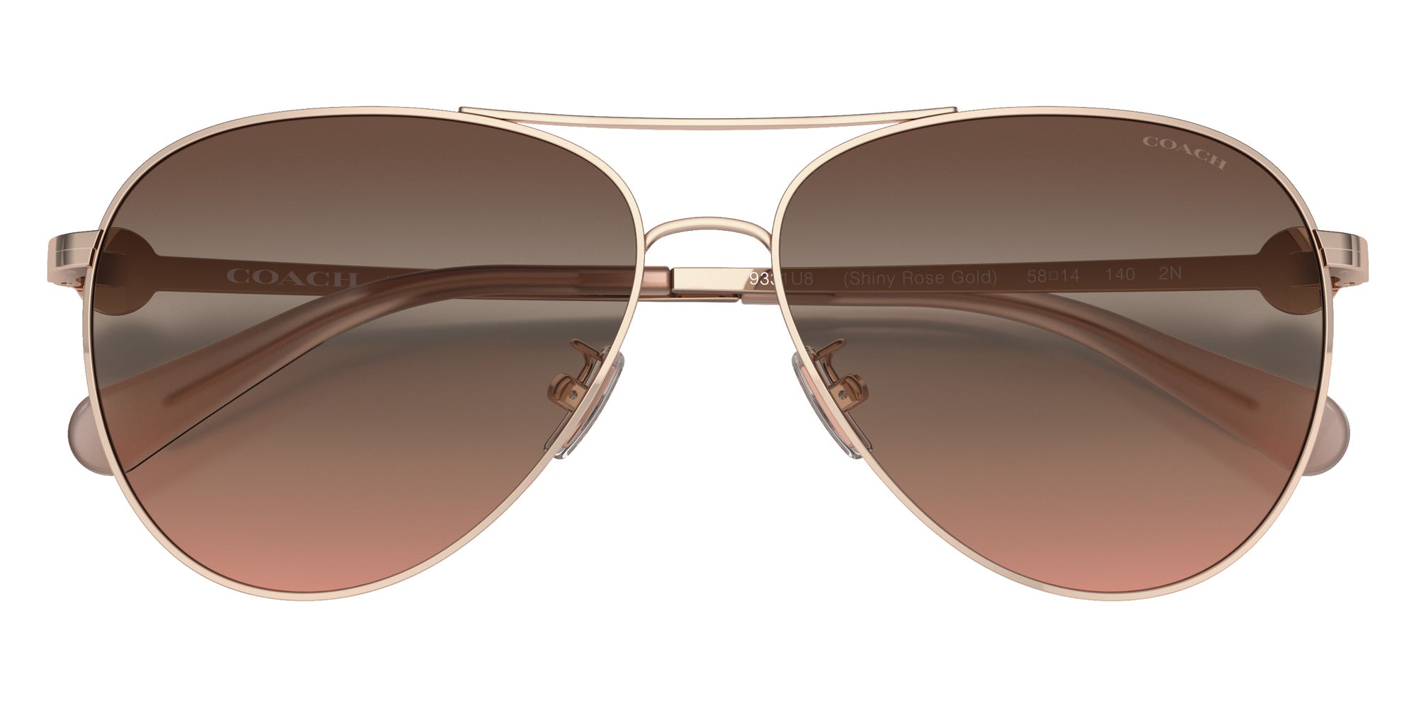 Coach HC7128 C6178 9331U8 58 - Shiny Rose Gold / Brown Pink Gradient Mirrored #id:hc71289331u8_s:102120