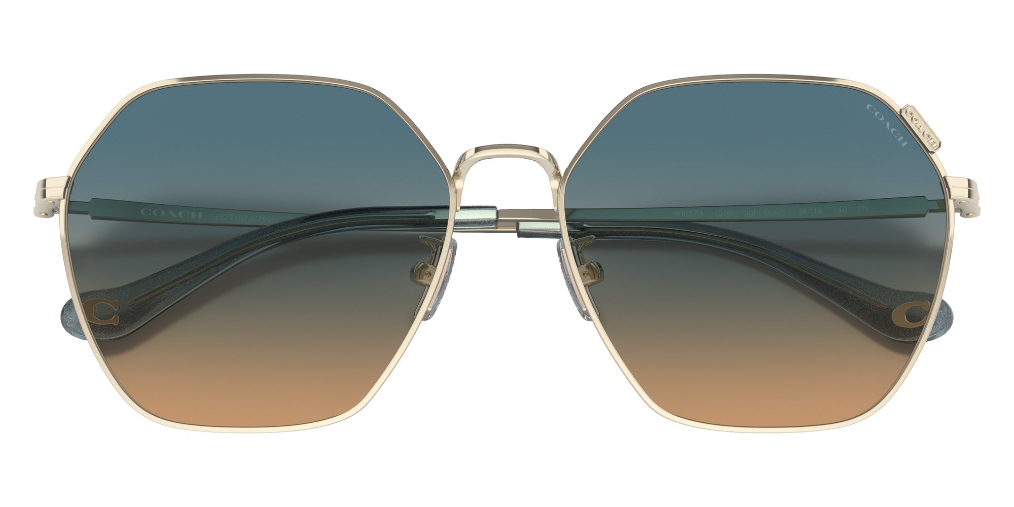 Coach HC7132 C7998 900579 58 - Shiny Light Gold / Blue Yellow Gradient #id:hc7132900579_s:100120