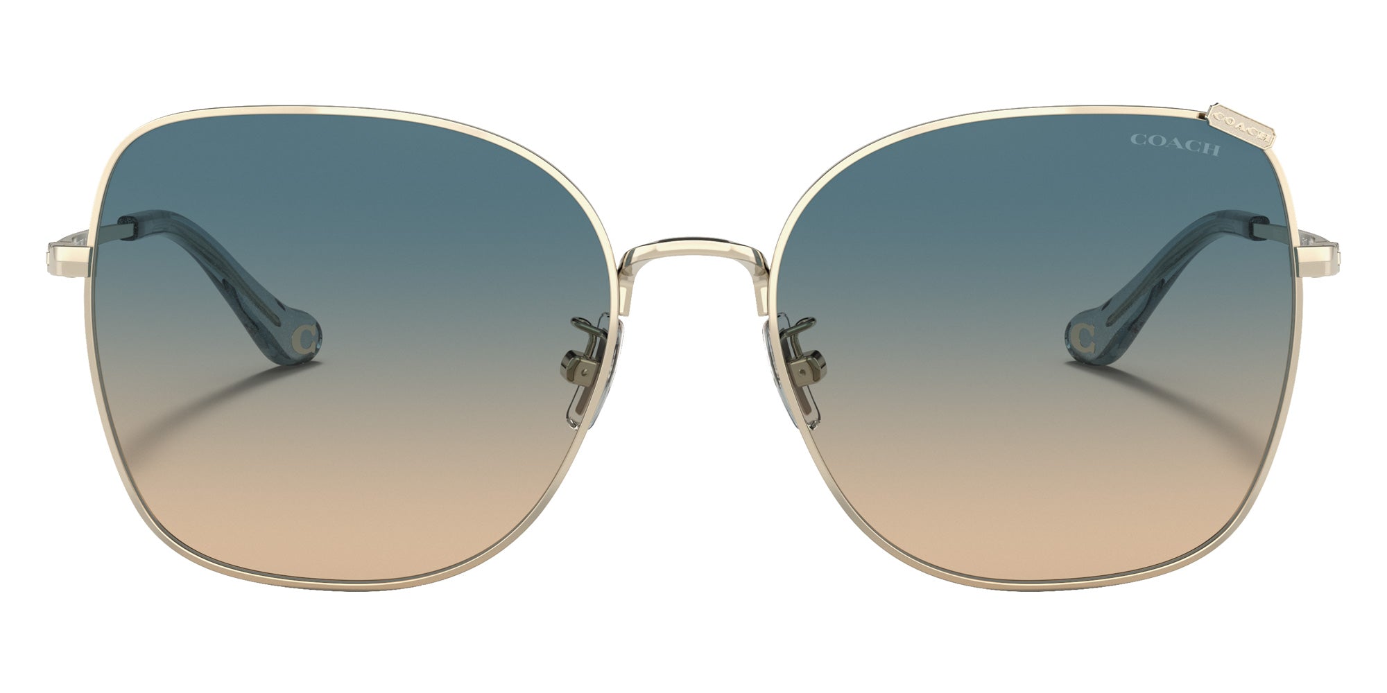 Coach HC7133 C7997 900579 57 - Shiny Light Gold / Blue Yellow Gradient #id:hc7133900579_s:102100
