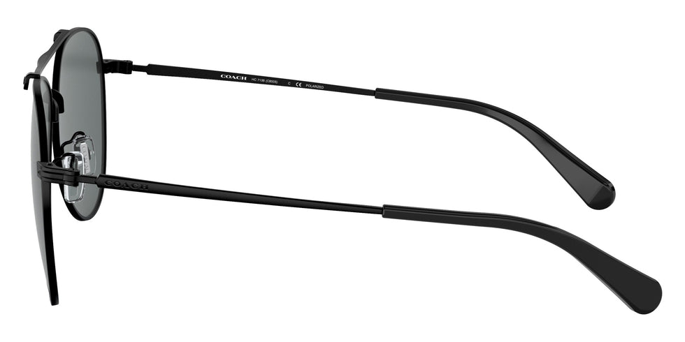 Coach HC7136 CA575 939381 60 - Satin Black / Dark Gray Polarized Solid #id:hc7136939381_s:100110