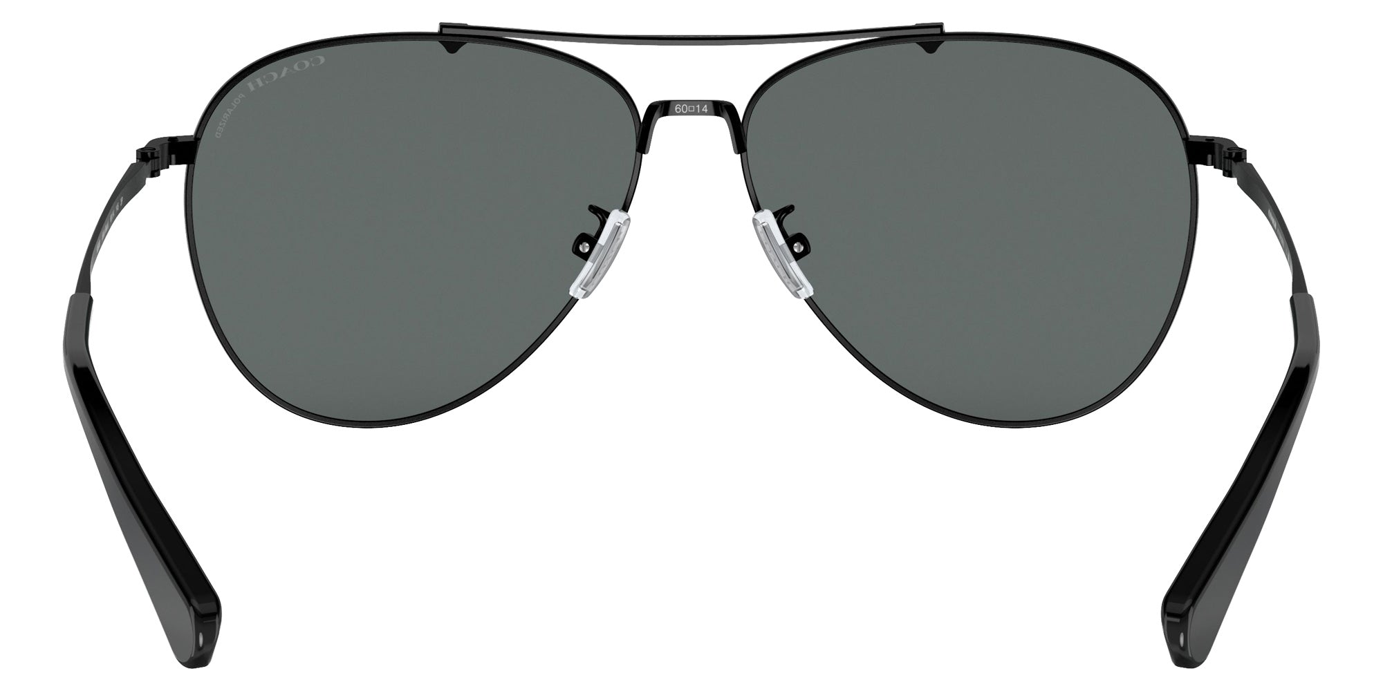 Coach HC7136 CA575 939381 60 - Satin Black / Dark Gray Polarized Solid #id:hc7136939381_s:100115