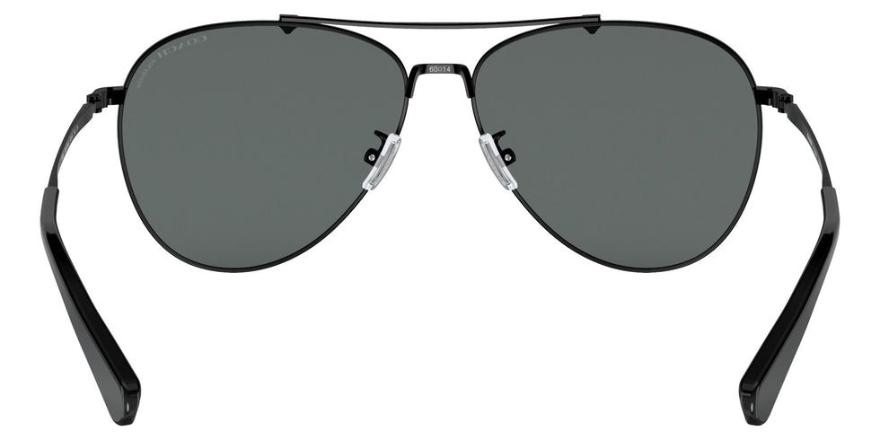 Coach HC7136 CA575 939381 60 - Satin Black / Dark Gray Polarized Solid #id:hc7136939381_s:100115
