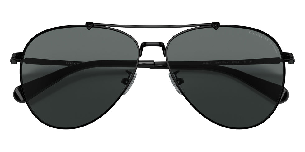 Coach HC7136 CA575 939381 60 - Satin Black / Dark Gray Polarized Solid #id:hc7136939381_s:100120