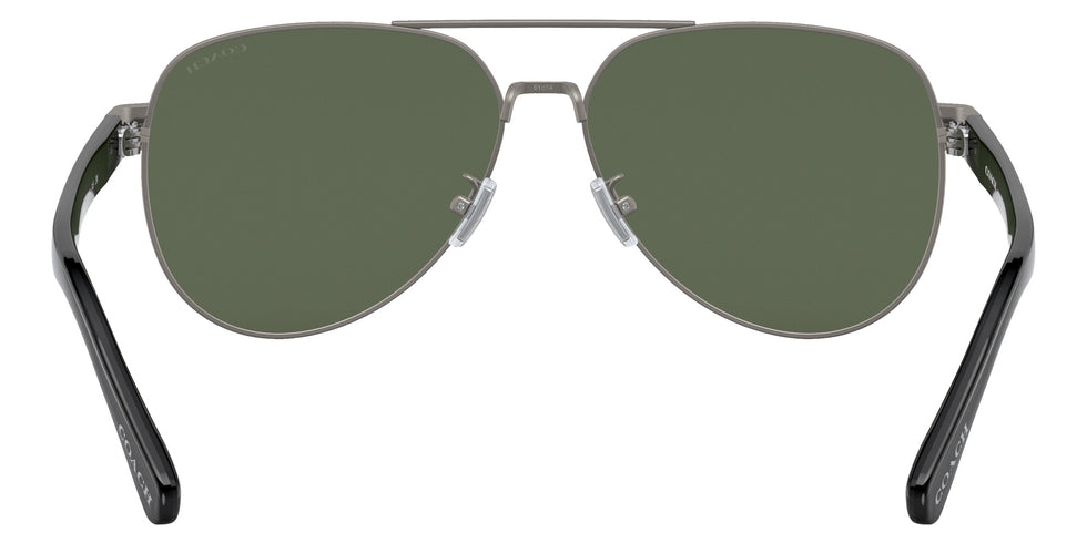Coach HC7143 CD467 900471 61 - Satin Gunmetal / Dark Green Solid #id:hc7143900471_s:100115