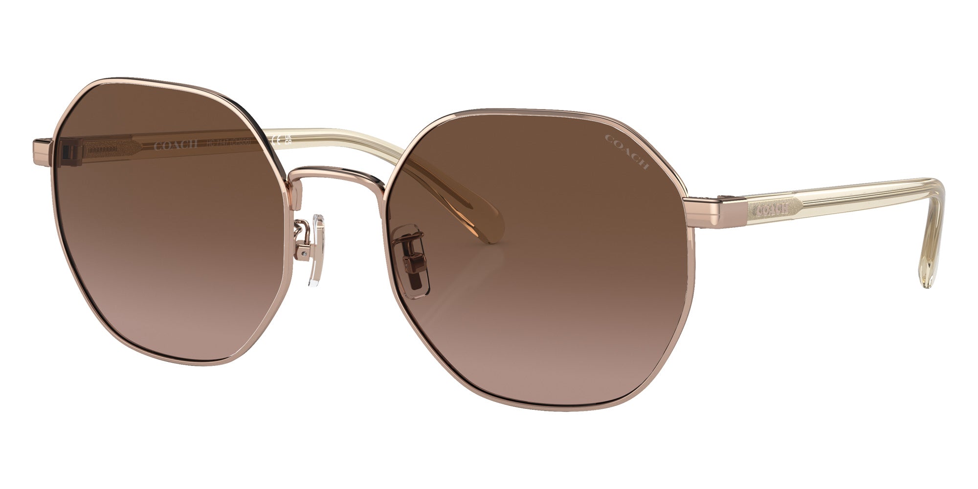 Coach HC7147 CH556 93315M 56 - Shiny Rose Gold / Brown Peach Flash Mirrored #id:hc714793315m_s:106105