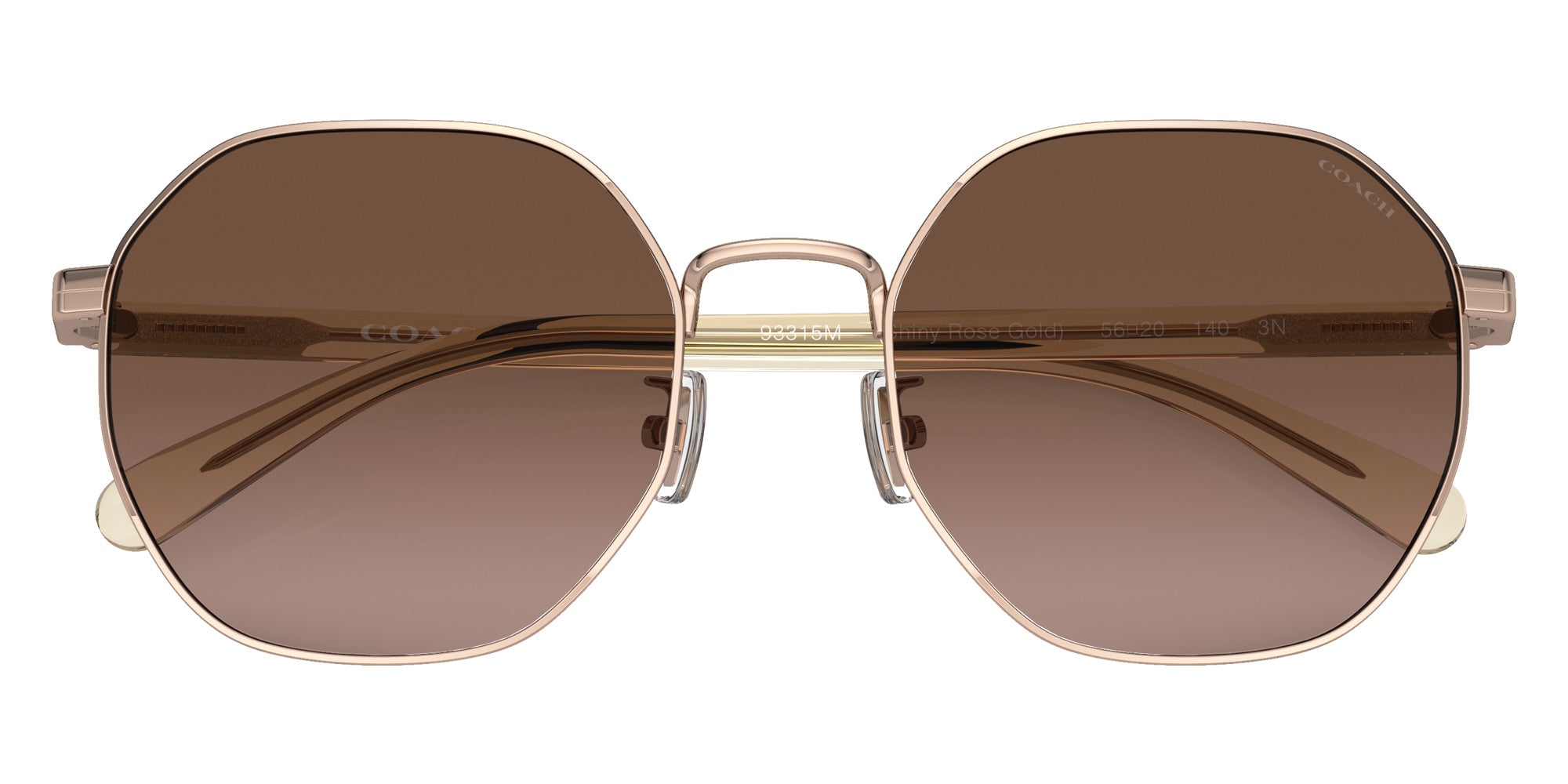 Coach HC7147 CH556 93315M 56 - Shiny Rose Gold / Brown Peach Flash Mirrored #id:hc714793315m_s:106120