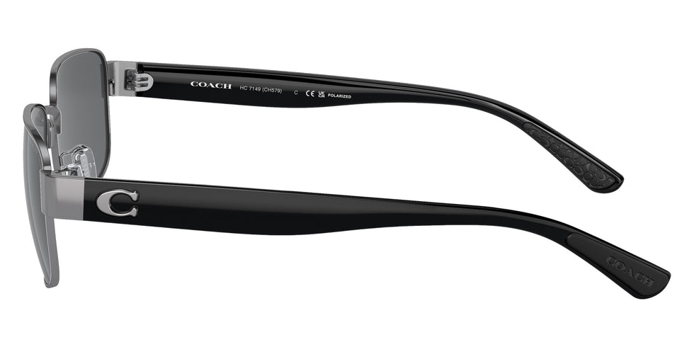 Coach HC7149 CH579 900481 59 - Shiny Gunmetal / Gray Solid Polarized #id:hc7149900481_s:100110