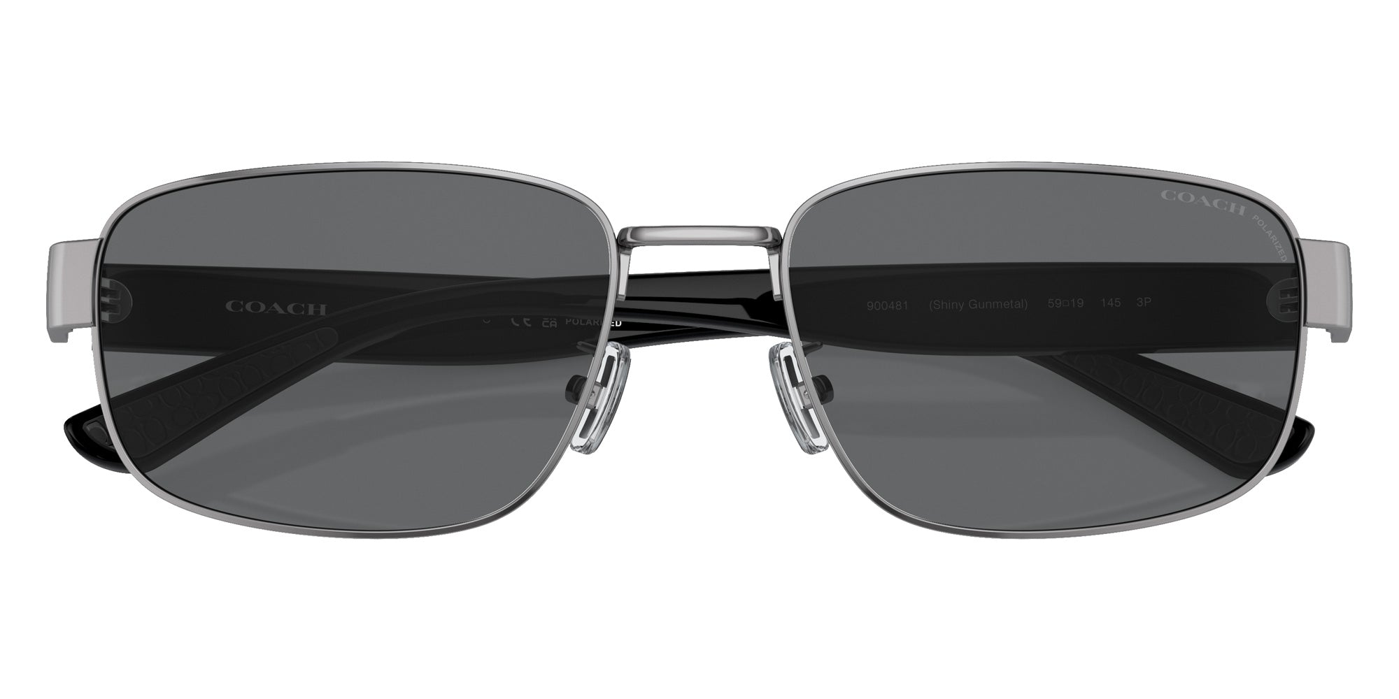Coach HC7149 CH579 900481 59 - Shiny Gunmetal / Gray Solid Polarized #id:hc7149900481_s:100120