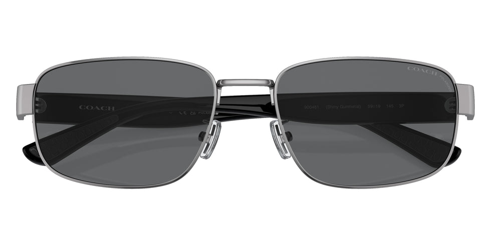 Coach HC7149 CH579 900481 59 - Shiny Gunmetal / Gray Solid Polarized #id:hc7149900481_s:100120