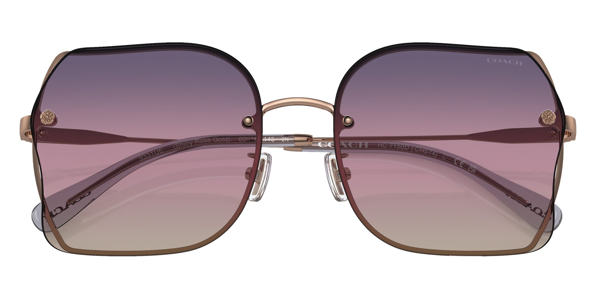 Coach HC7150D CH574 9331U6 60 - Shiny Rose Gold / Purple Pink Peach Gradient #id:hc7150d9331u6_s:102120
