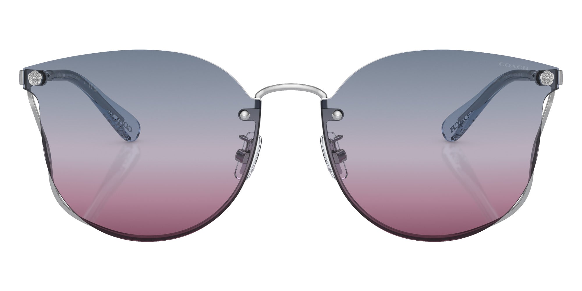 Coach HC7151D CH573 9001I8 63 - Shiny Silver / Blue Purple Pink Gradient #id:hc7151d9001i8_s:100100