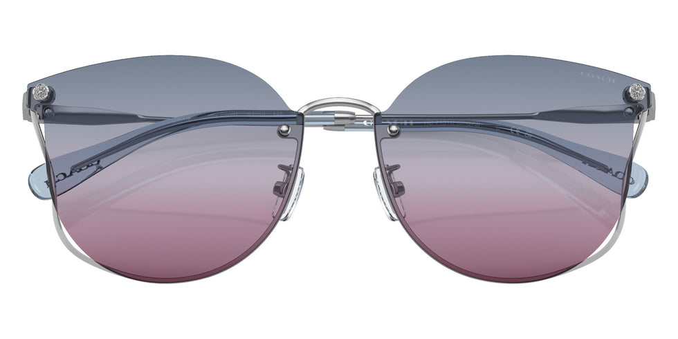 Coach HC7151D CH573 9001I8 63 - Shiny Silver / Blue Purple Pink Gradient #id:hc7151d9001i8_s:100120